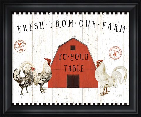 Framed Free Range Fresh VI v2 Print