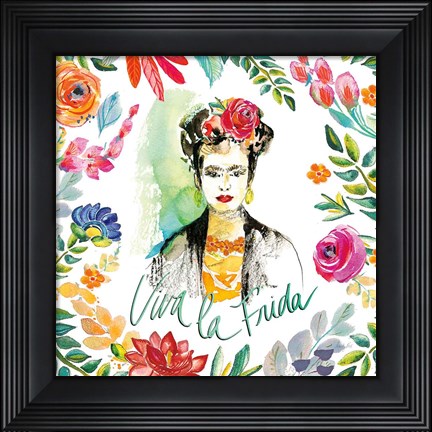 Framed Fridas Flower Fancy I Print