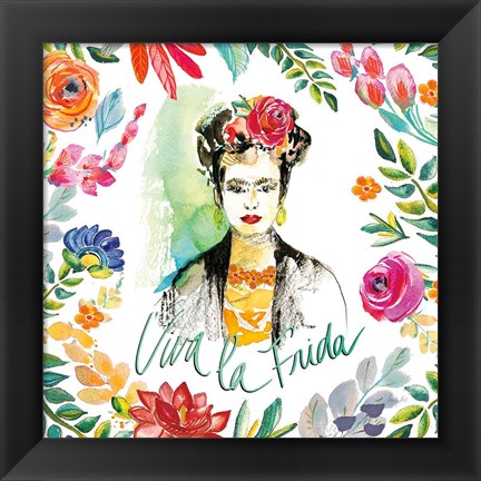 Framed Fridas Flower Fancy I Print