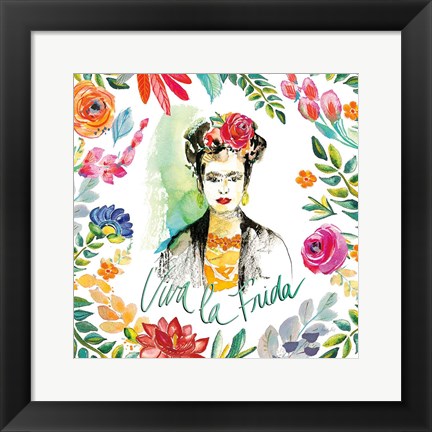 Framed Fridas Flower Fancy I Print