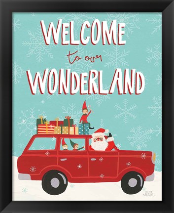 Framed Holiday Travelers IV Wonderland Print