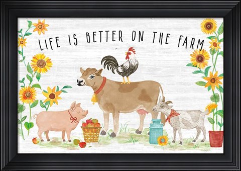 Framed Farm Market I Print