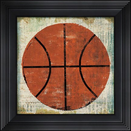 Framed Ball II on Ivory Print
