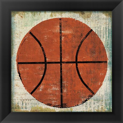 Framed Ball II on Ivory Print