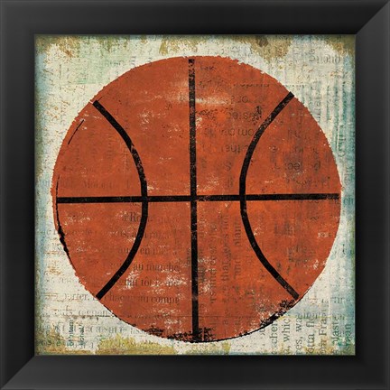 Framed Ball II on Ivory Print