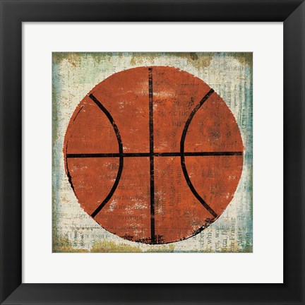 Framed Ball II on Ivory Print