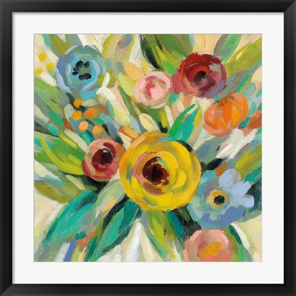 Framed Vivid Coral Floral III Print