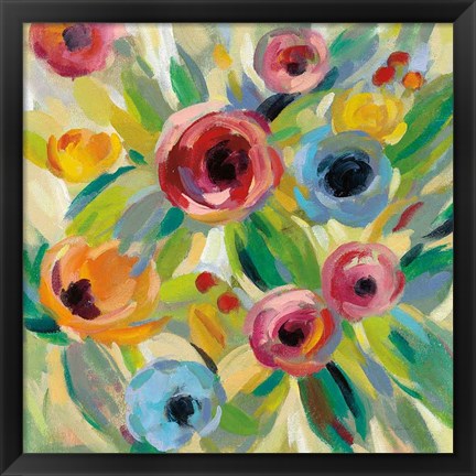 Framed Vivid Coral Floral II Print