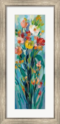 Framed Tall Bright Flowers I Print