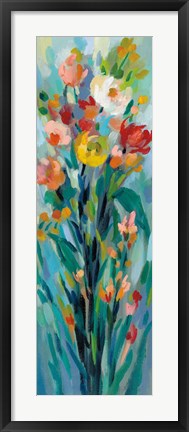 Framed Tall Bright Flowers I Print