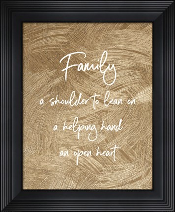 Framed Family A Shoulder to Lean On - Gold Print