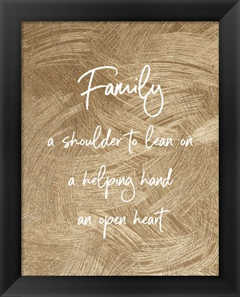 Framed Family A Shoulder to Lean On - Gold Print