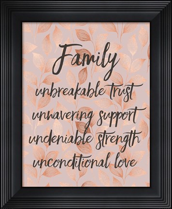 Framed Family Unbreakable Trust - Pink Print