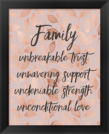 Framed Family Unbreakable Trust - Pink Print
