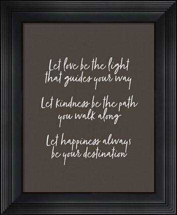 Framed Let Love Be the Light - Black Print