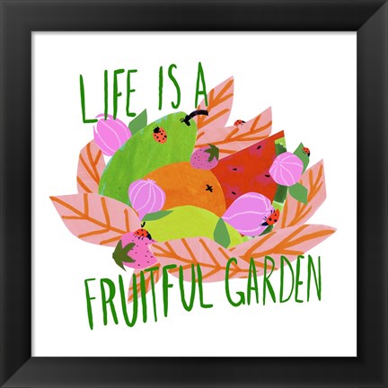 Framed Fruitful Garden I Print