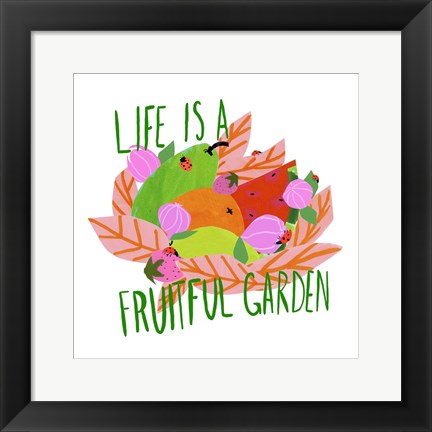 Framed Fruitful Garden I Print