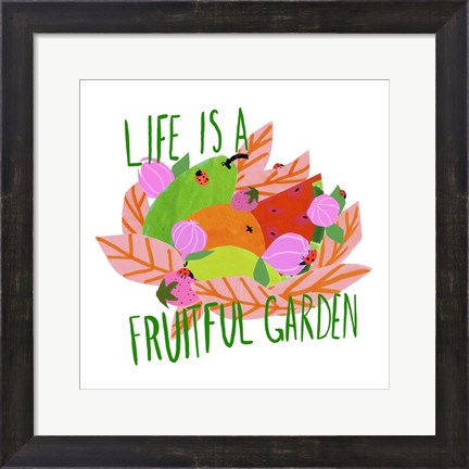Framed Fruitful Garden I Print
