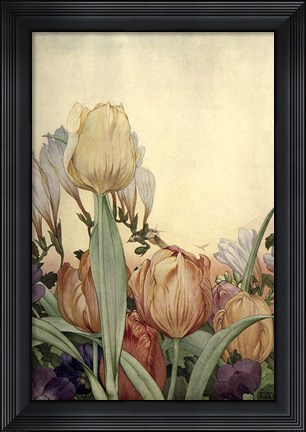Framed Garden Fantasy I Print
