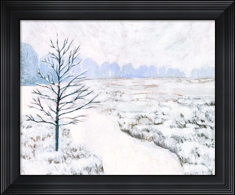 Framed Frozen River Study I Print