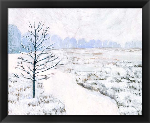 Framed Frozen River Study I Print