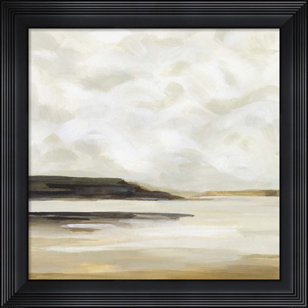 Framed Cloudy Coast I Print