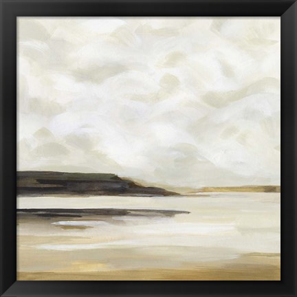 Framed Cloudy Coast I Print