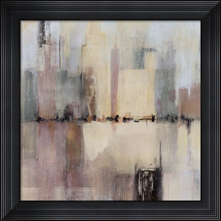 Framed City Strata I Print