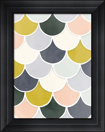 Framed Pastel Scallops II Print