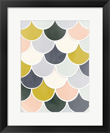 Framed Pastel Scallops II Print