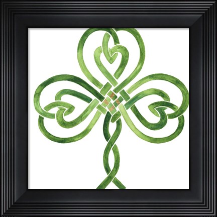 Framed Gilded Shamrock II Print