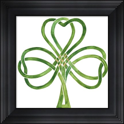 Framed Gilded Shamrock IV Print