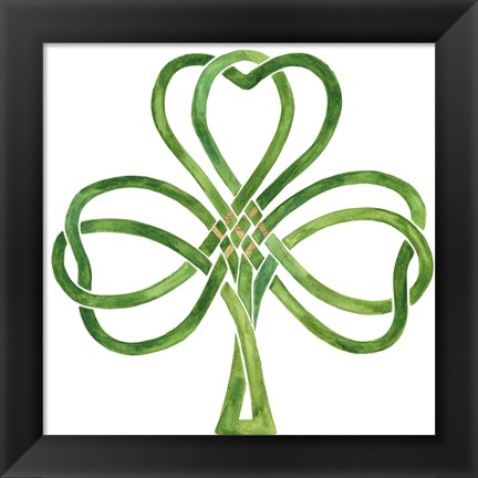 Framed Gilded Shamrock IV Print