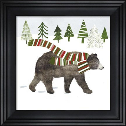 Framed Woodland Christmas I Print