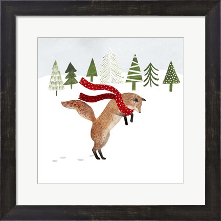 Framed Woodland Christmas III Print