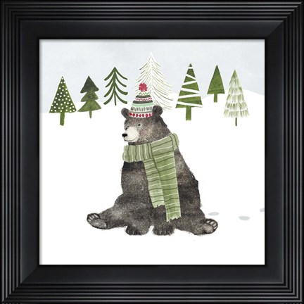 Framed Woodland Christmas IV Print