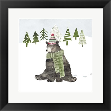 Framed Woodland Christmas IV Print