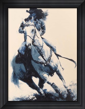Framed Mood Indigo II Print
