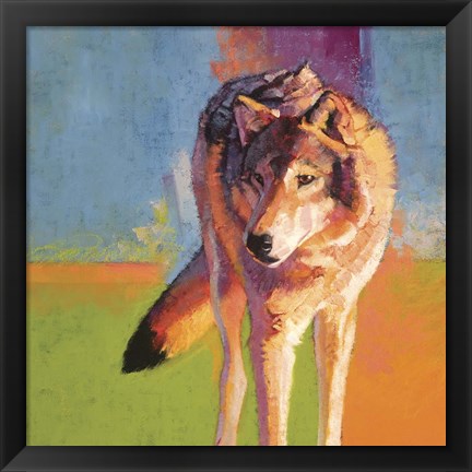 Framed Wolf Study III Print