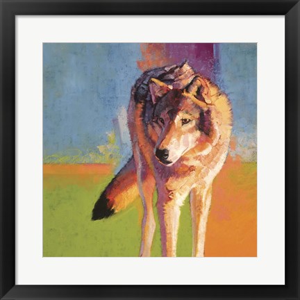 Framed Wolf Study III Print