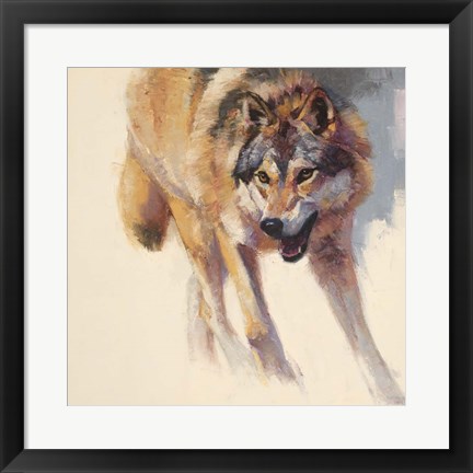 Framed Wolf Study IV Print