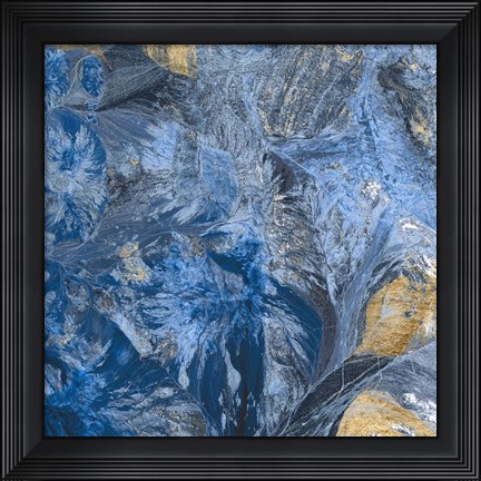 Framed Gilded Indigo III Print