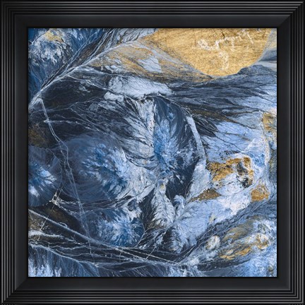Framed Gilded Indigo IV Print