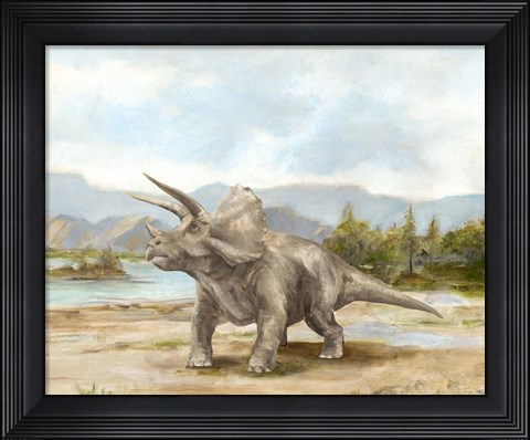 Framed Dinosaur Illustration II Print