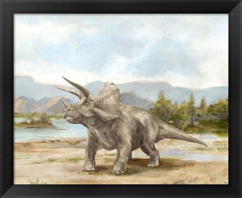 Framed Dinosaur Illustration II Print