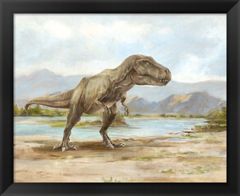 Framed Dinosaur Illustration III Print