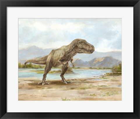 Framed Dinosaur Illustration III Print