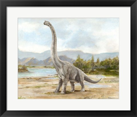 Framed Dinosaur Illustration IV Print