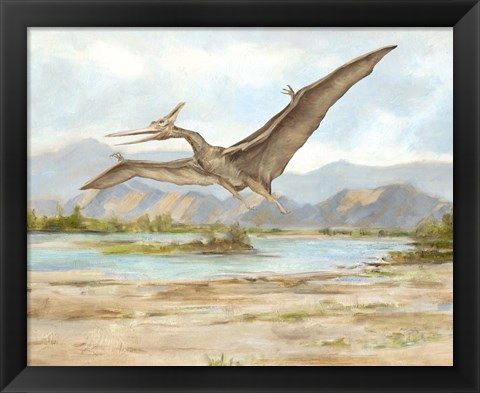 Framed Dinosaur Illustration VI Print