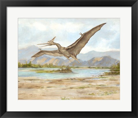 Framed Dinosaur Illustration VI Print